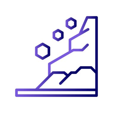 Heyelan modern simgesinin vektör illüstrasyonu