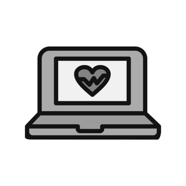 Modern dizüstü bilgisayar simgesinin vektör illüstrasyonu