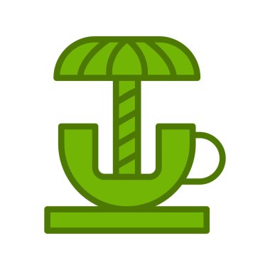 Dönen Çay fincanının vektör çizimi  