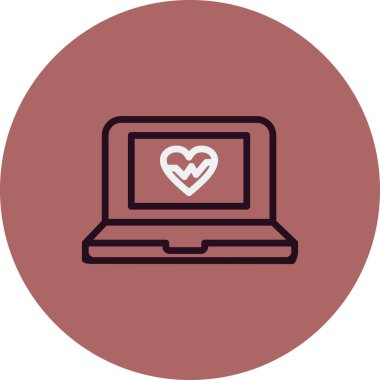 Modern dizüstü bilgisayar simgesinin vektör illüstrasyonu