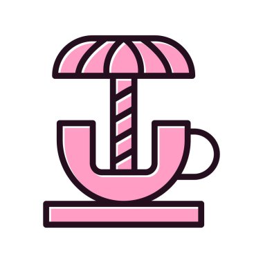 Dönen Çay fincanının vektör çizimi  