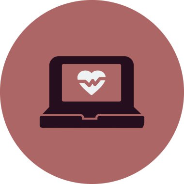 Modern dizüstü bilgisayar simgesinin vektör illüstrasyonu