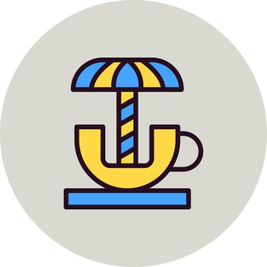 Dönen Çay fincanının vektör çizimi  