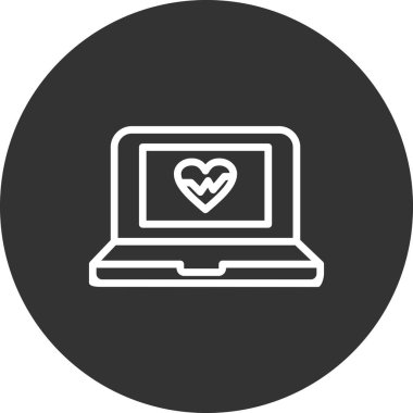 Modern dizüstü bilgisayar simgesinin vektör illüstrasyonu