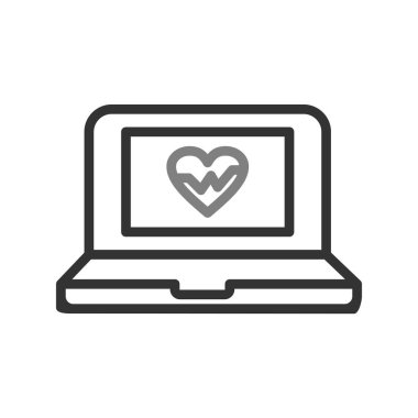 Modern dizüstü bilgisayar simgesinin vektör illüstrasyonu