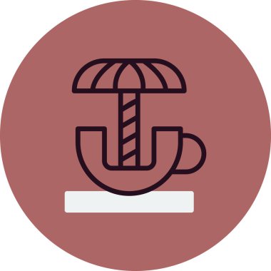 Dönen Çay fincanının vektör çizimi  