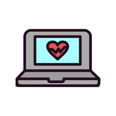 Modern dizüstü bilgisayar simgesinin vektör illüstrasyonu