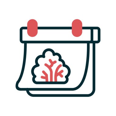 Bahar takvim simgesinin vektör illüstrasyonu