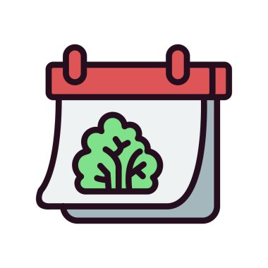 Bahar takvim simgesinin vektör illüstrasyonu