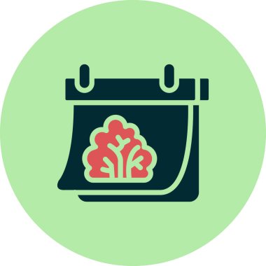 Bahar takvim simgesinin vektör illüstrasyonu