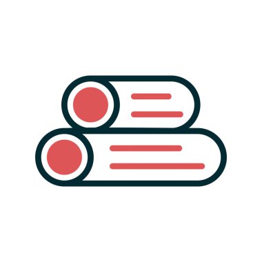 Ahşap günlük simgelerinin vektör illüstrasyonu