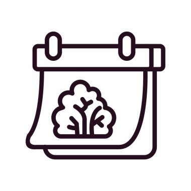 Bahar takvim simgesinin vektör illüstrasyonu