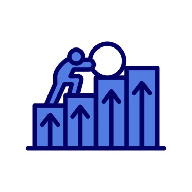 İş ve finans simgesinin vektör illüstrasyonu  