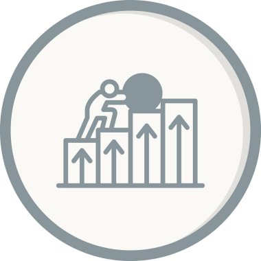 İş ve finans simgesinin vektör illüstrasyonu  