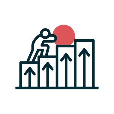 İş ve finans simgesinin vektör illüstrasyonu  