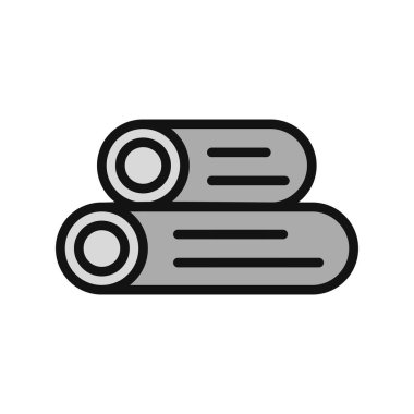 Ahşap günlük simgelerinin vektör illüstrasyonu