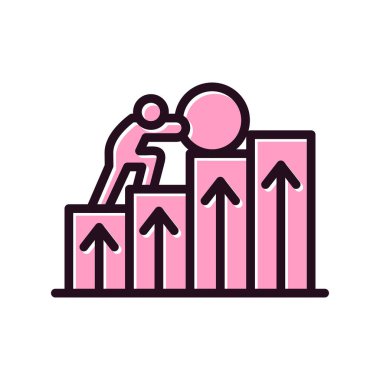 İş ve finans simgesinin vektör illüstrasyonu  