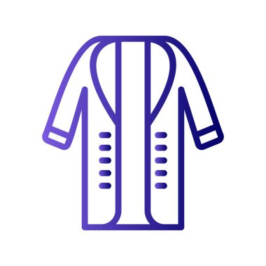 Uzun palto simgesinin vektör illüstrasyonu