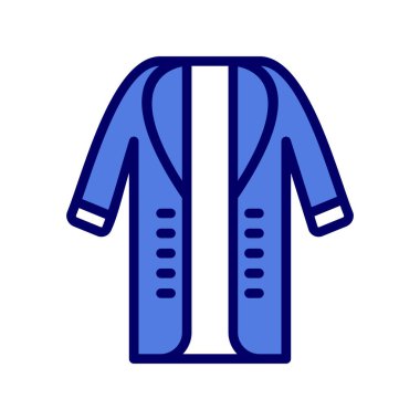 Uzun palto simgesinin vektör illüstrasyonu