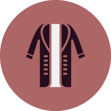 Uzun palto simgesinin vektör illüstrasyonu