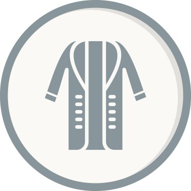 Uzun palto simgesinin vektör illüstrasyonu