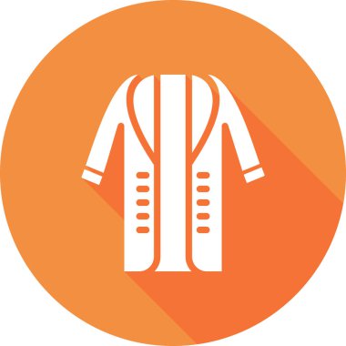 Uzun palto simgesinin vektör illüstrasyonu