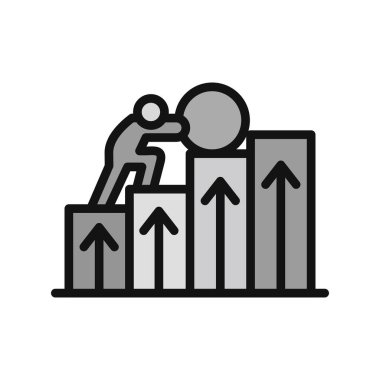 İş ve finans simgesinin vektör illüstrasyonu  