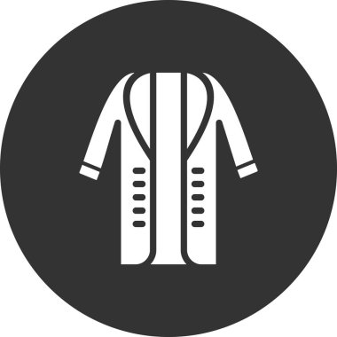 Uzun palto simgesinin vektör illüstrasyonu