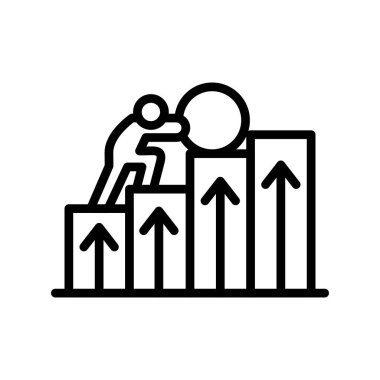 İş ve finans simgesinin vektör illüstrasyonu  