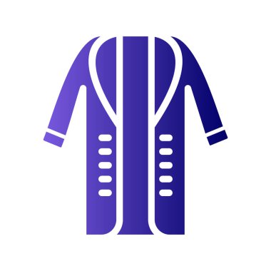 Uzun palto simgesinin vektör illüstrasyonu