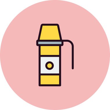 Termo Flask simgesinin vektör illüstrasyonu