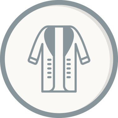 Uzun palto simgesinin vektör illüstrasyonu