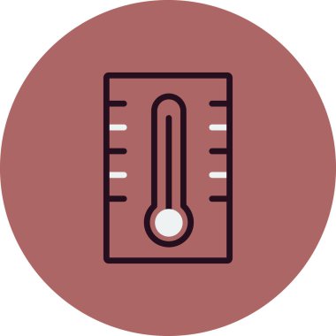 Termometre. Web simgesi basit illüstrasyon 