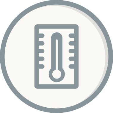 Termometre. Web simgesi basit illüstrasyon 
