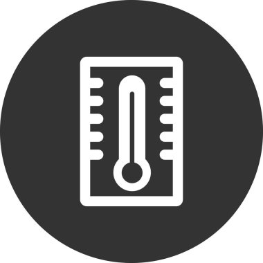 Termometre. Web simgesi basit illüstrasyon 