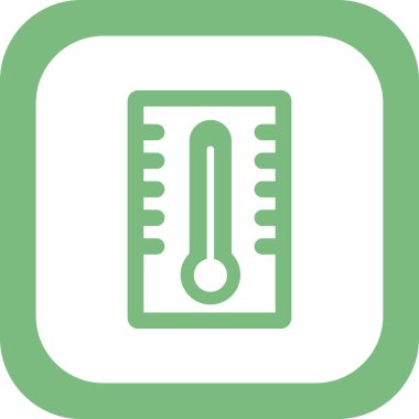 Termometre. Web simgesi basit illüstrasyon 