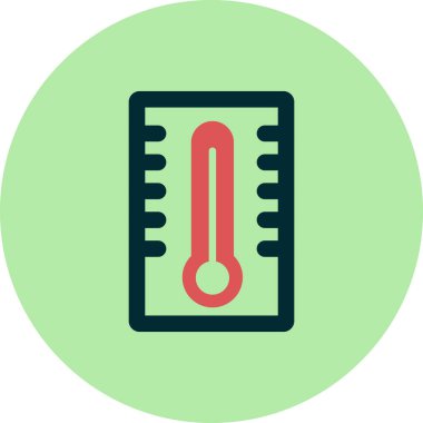 Termometre. Web simgesi basit illüstrasyon 
