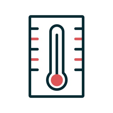 Termometre. Web simgesi basit illüstrasyon 