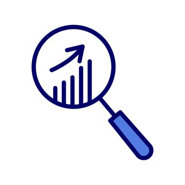 Pazar araştırması simgesi. Vektör çizim