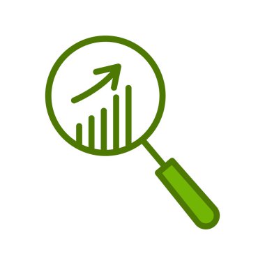 Pazar araştırması simgesi. Vektör çizim