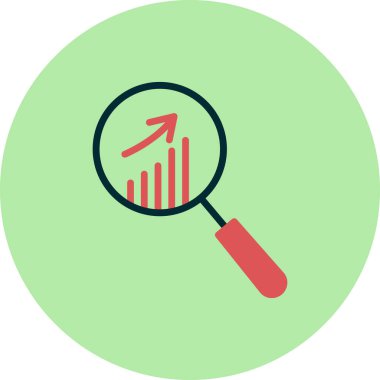 Pazar araştırması simgesi. Vektör çizim