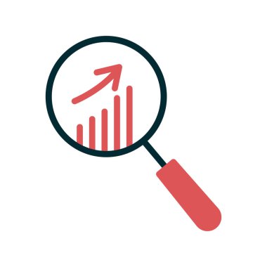 Pazar araştırması simgesi. Vektör çizim