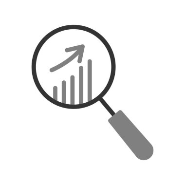 Pazar araştırması simgesi. Vektör çizim