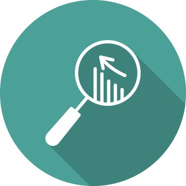 Pazar araştırması simgesi. Vektör çizim