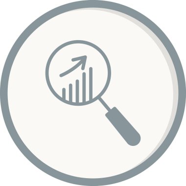 Pazar araştırması simgesi. Vektör çizim