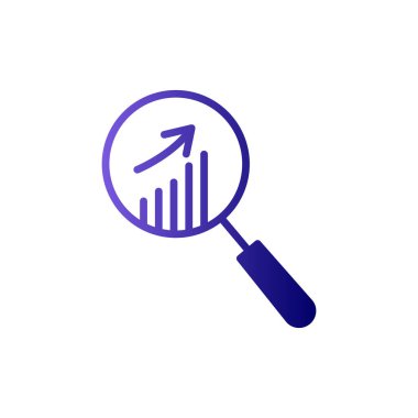 Pazar araştırması simgesi. Vektör çizim