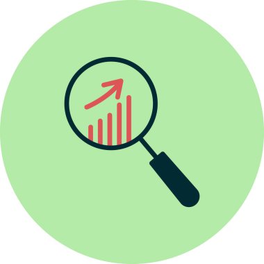 Pazar araştırması simgesi. Vektör çizim