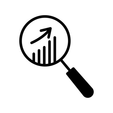 Pazar araştırması simgesi. Vektör çizim