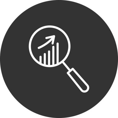 Pazar araştırması simgesi. Vektör çizim