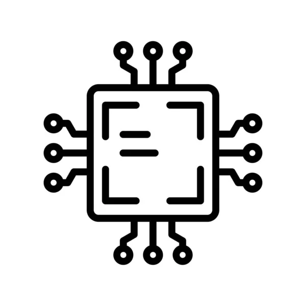 Chip Icon Vector Symbol Illustration — Stockvector